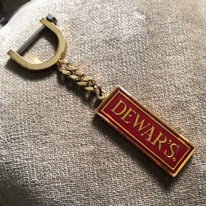 🔑 Dewar’s White Label Vintage Equestrian Fob Screw close key chain 🥃